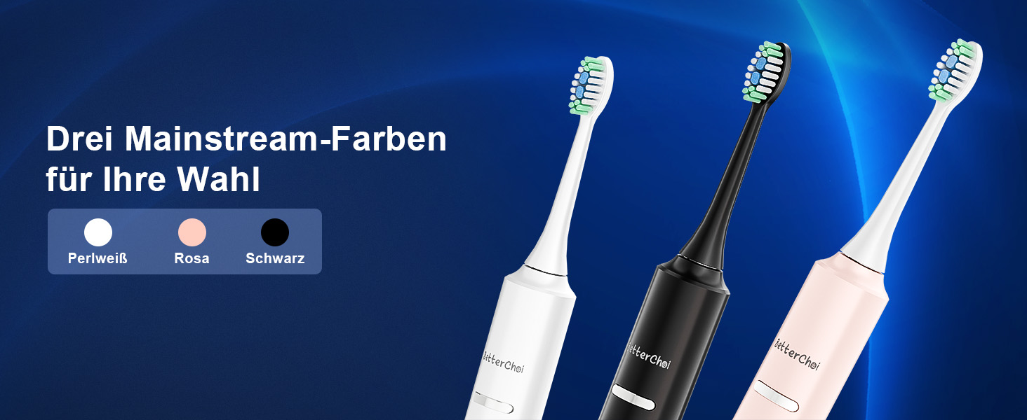 Електрична зубна щітка Betterchoi з магнітною левітацією, 41 000 VPM, 4 насадки, IPX7, 180 днів роботи, 5 режимів, таймер, рожева