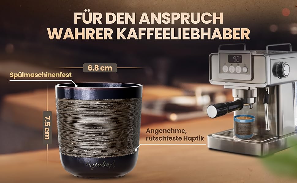 Еспресо-чашки ручної роботи, набір 4 шт (160 мл) для вишуканого смаку та індивідуального стилю. Якісний та міцний еспресо-набір. Чашки з товстими стінками.