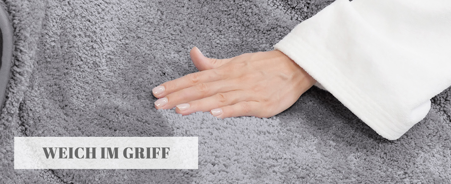 Набір килимків для ванної кімнати SOANNY (2 шт.), мікрофібра, антиковзаючі, швидковисихаючі, сірий. Розміри: 53x86 см та 50x50 см