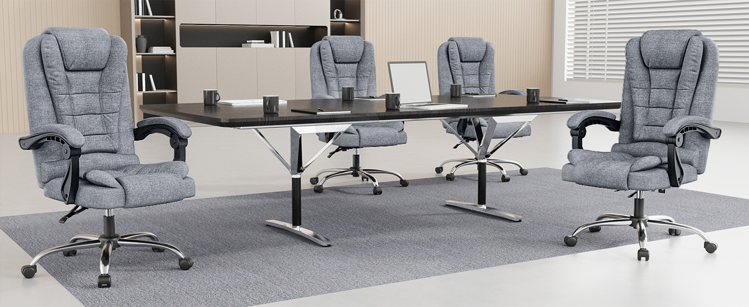 Крісло шеф-кухар Rattantree: ергономічний офісний стілець з регулюванням висоти, PU шкіра, сірий (без підніжки)