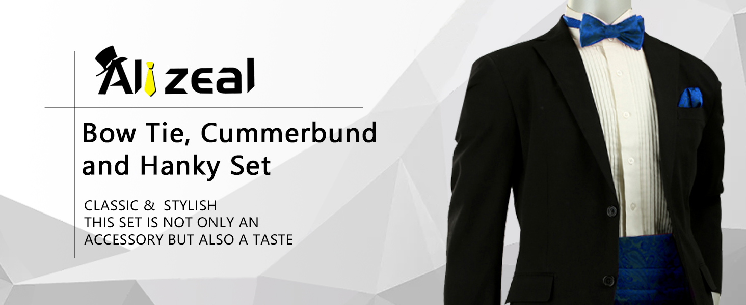 Комплект аксесуарів Alizeal для чоловіків: краватка-метелик, підтяжки та нагрудна хустинка, бірюзовий колір, подарунковий набір