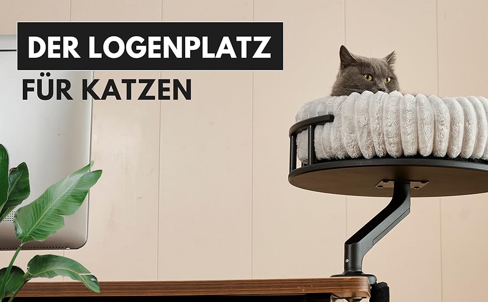 Килимок для котів LEVI | Платформа для котів | 2 ліжка | Для столу та підвіконня | Міцний, сучасний дизайн, сірий | Corduroy