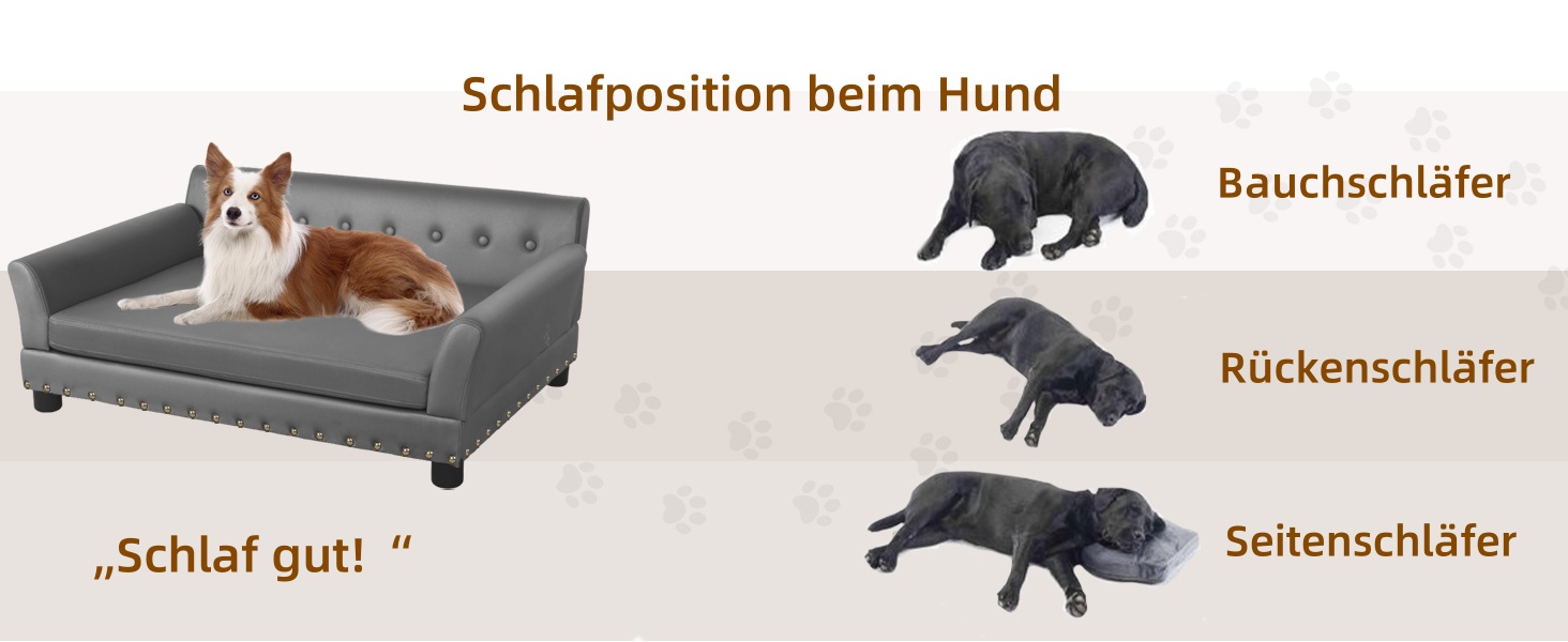 Софа для собак BingoPaw Luxus: велика ортопедична софа для собак XL, сіра, 120x74x40 см