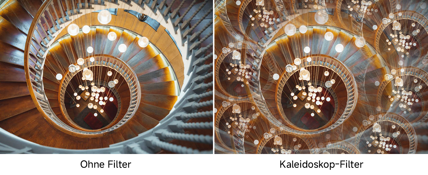 Фільтр для об'єктива Prismenlinsenfilter Halo-Effekt 49 мм: Ефект вихору, тунельний вигляд, преміум-якість