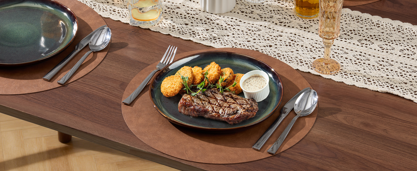 Сервіз Joyfair на 6 осіб, 24 предмети, кераміка, реактивний Tundra Green