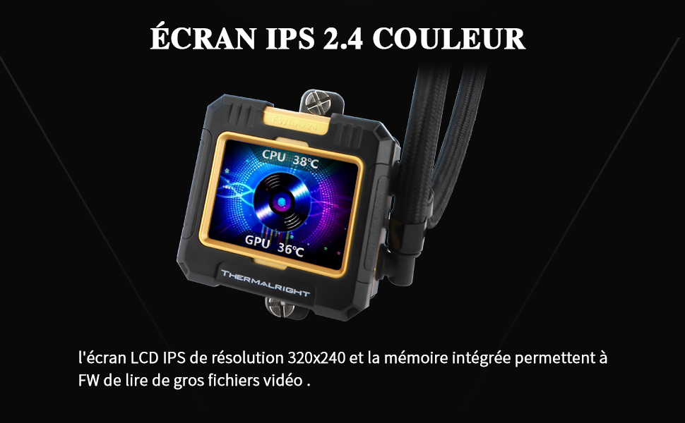 Система рідинного охолодження процесора Thermalright FW PRO 360 ARGB Black, 360мм, IPS LCD-дисплей 2.73