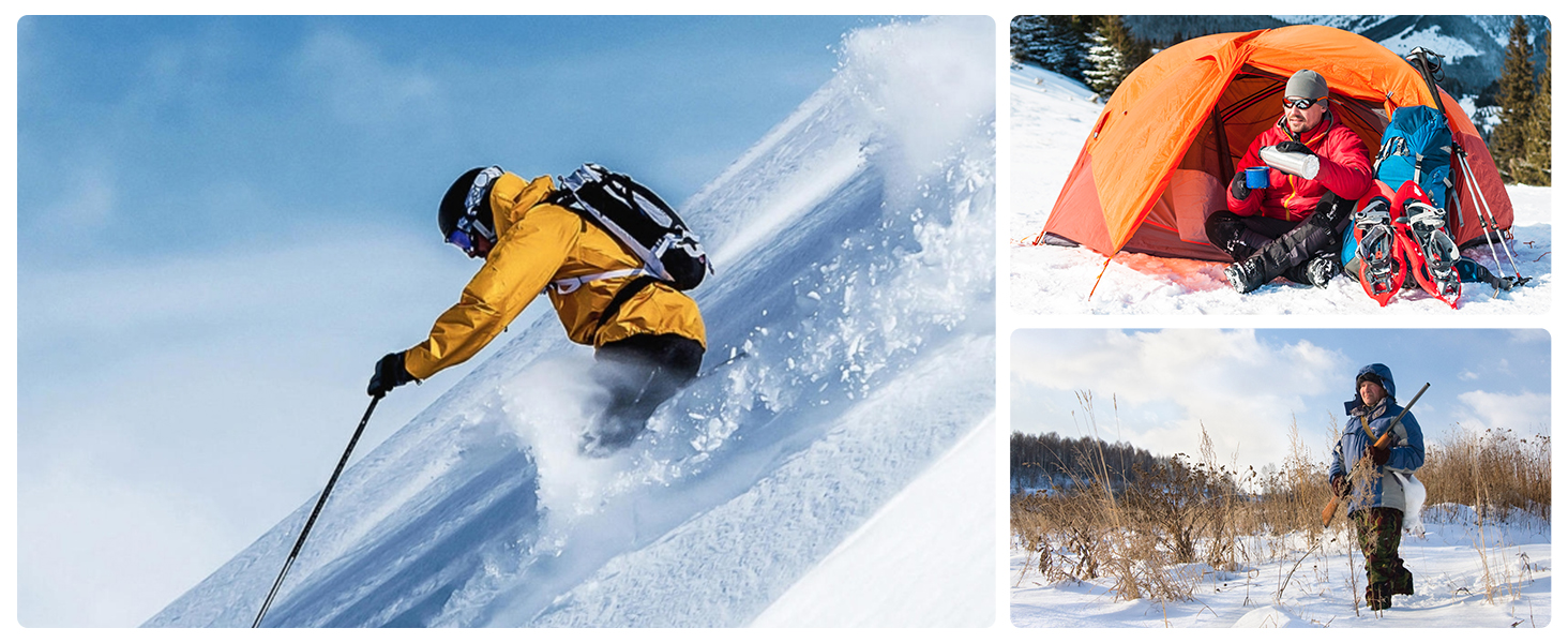 Електричний грієчка для рук Warmco 2 шт., 10000mAh, USB Powerbank, 3 рівні нагріву, для чоловіків та жінок, Outdoor, Гольф, кемпінг, чорний