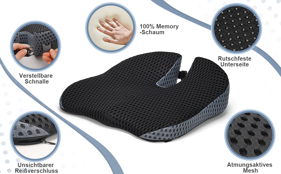 Підвищення для сидіння автомобіля Ajiteogy: ергономічна підставка з memory foam для водія, сумісна з транспортерами