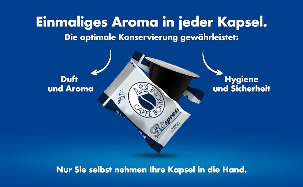 Кава в капсулах Caffè Borbone Respresso Blue Blend, сумісні з Nespresso, 100 шт.