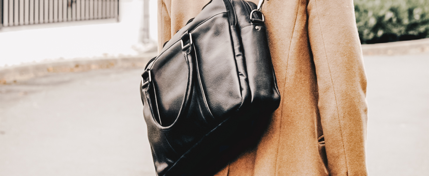 Сумка для ноутбука Leabags Leder Aktentasche (16 дюймів) з натуральної шкіри. Офісна сумка-месенджер через плече для чоловіків та жінок, темно-коричнева