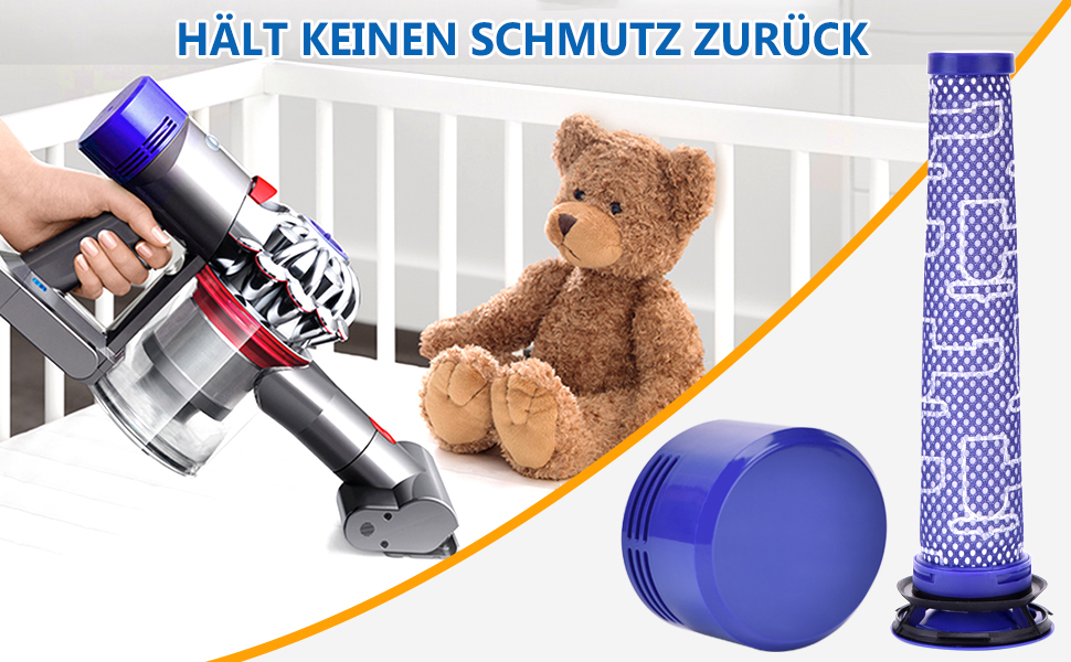 Фільтри для пилососа Dyson V7 V8: комплект 2 HEPA-фільтри після двигуна та 2 попередні фільтри. Оригінальні DY-96566101, DY-96747801