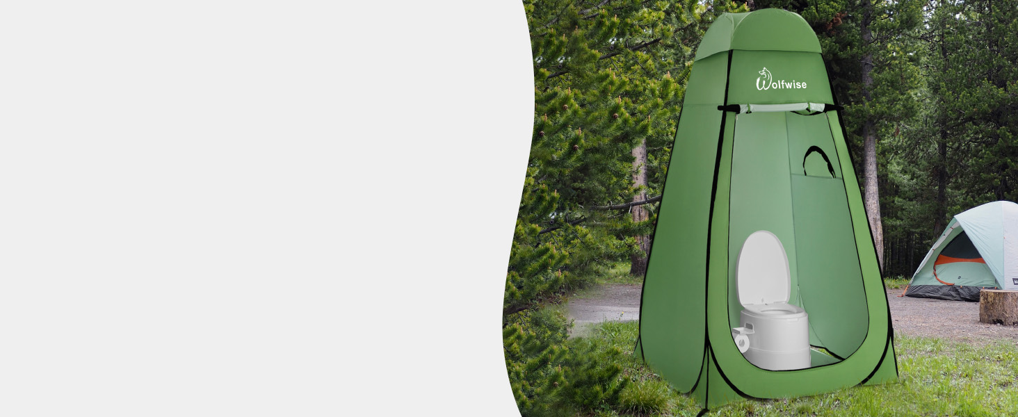 Portable Camping Shower Tent with UV Protection - Toilet Tent, Privacy Tent, Outdoor Toilet Shelter (Green, XL)