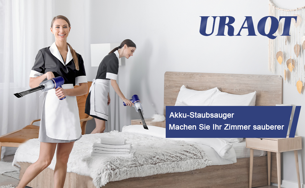 Акумуляторний ручний пилосос URAQT 9000 Pa 3-в-1 з док-станцією, USB зарядка, для авто, дому та шерсті тварин (Синій)