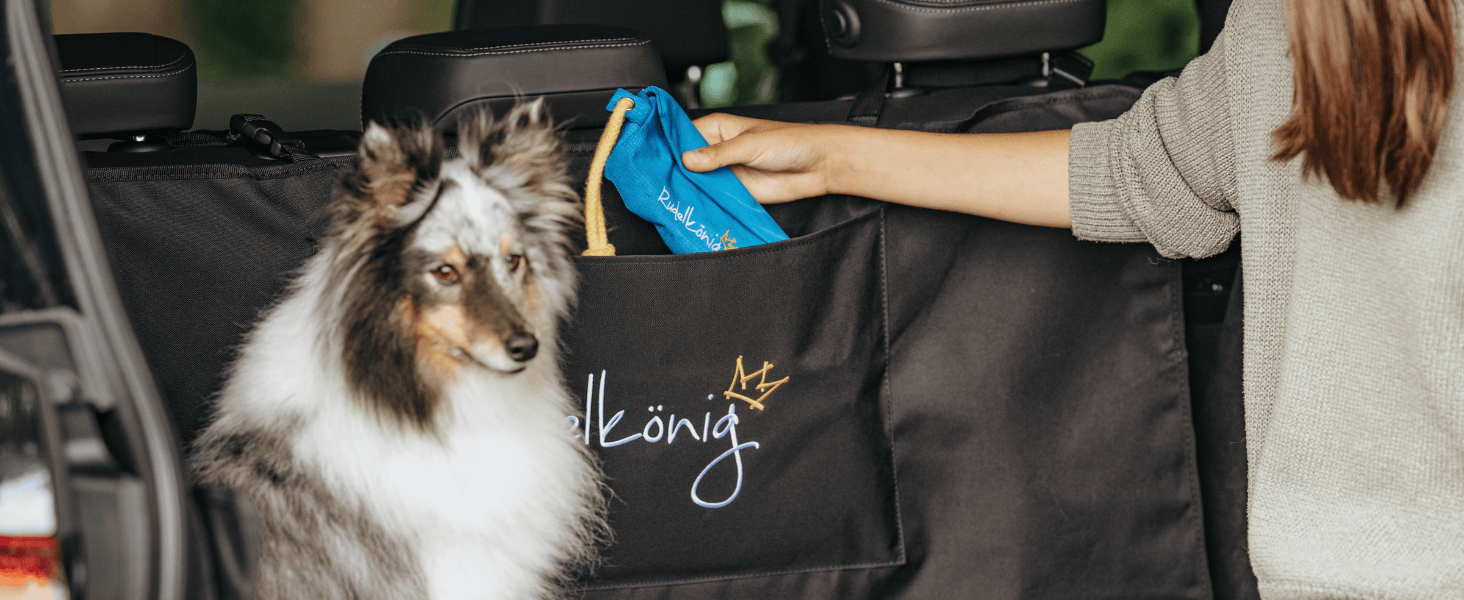 Захист для багажника автомобіля від бруду та подряпин для собак Rudelkönig - Водовідштовхувальна та зносостійка підстилка з кишенею - Універсальний килимок для багажника для собак (Чорний, Базовий)