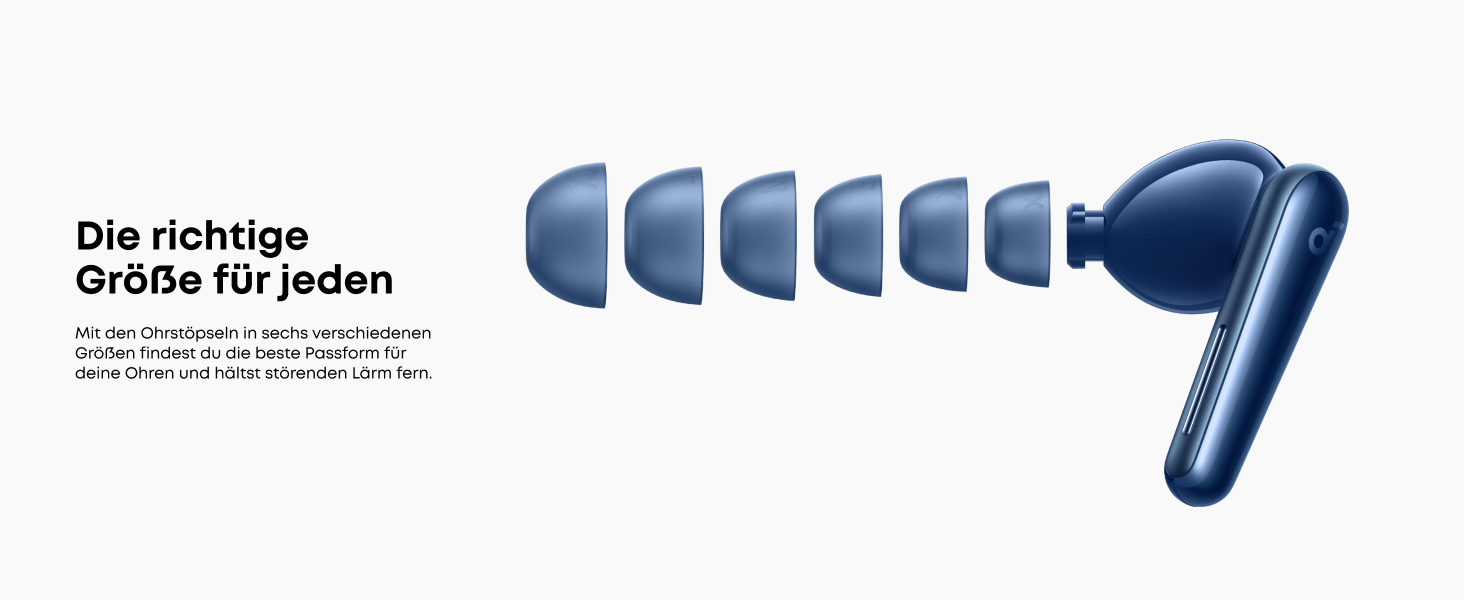 Soundcore Liberty 5: Бездротові навушники Anker з активним шумозаглушенням, Dolby Audio, швидкою зарядкою та 6 мікрофонами (Ozean-Blau)