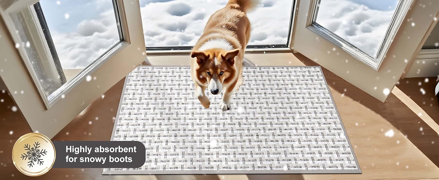 Килимок для дому, антиковзаюча підлога, килимок для вхідних дверей, 41x61 см, сірий