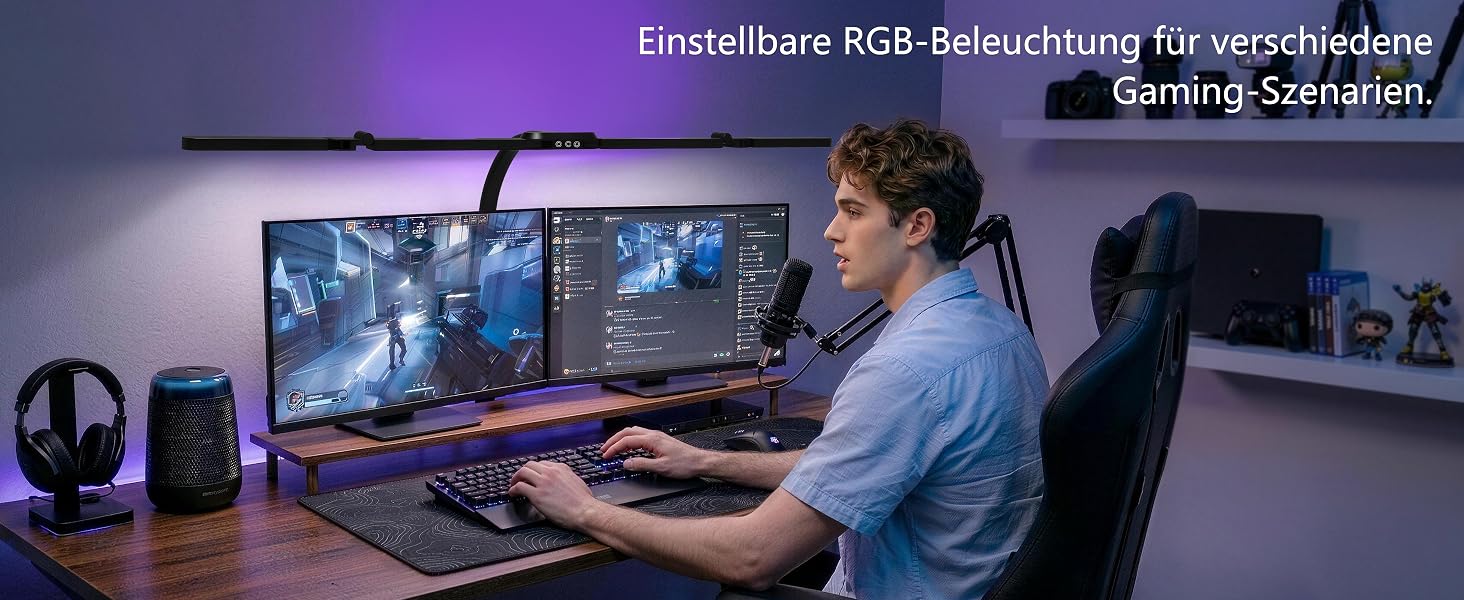 Світлодіодна настільна лампа для столу RGB, 120 см, з пультом дистанційного керування
