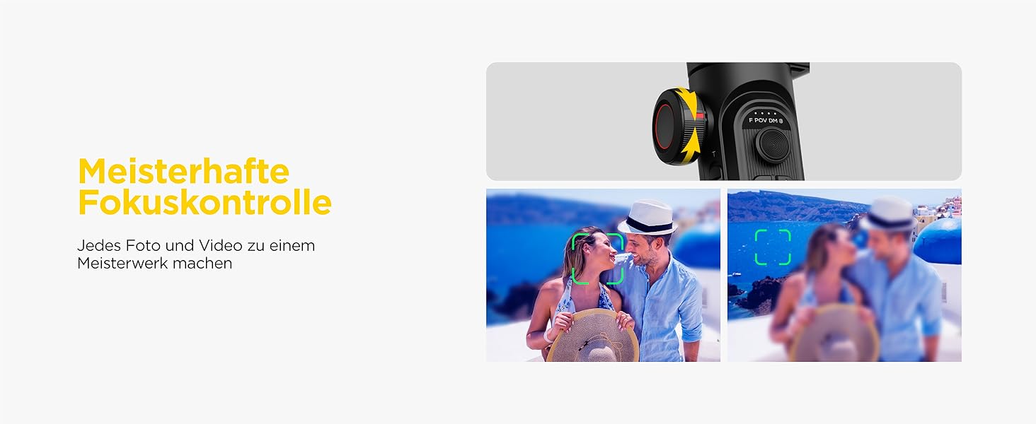 Стабілізатор Gimbal AOCHUAN для iPhone та Android - 3-осьовий, з фокусуванням, трекінг облич/об'єктів, для відеозйомки