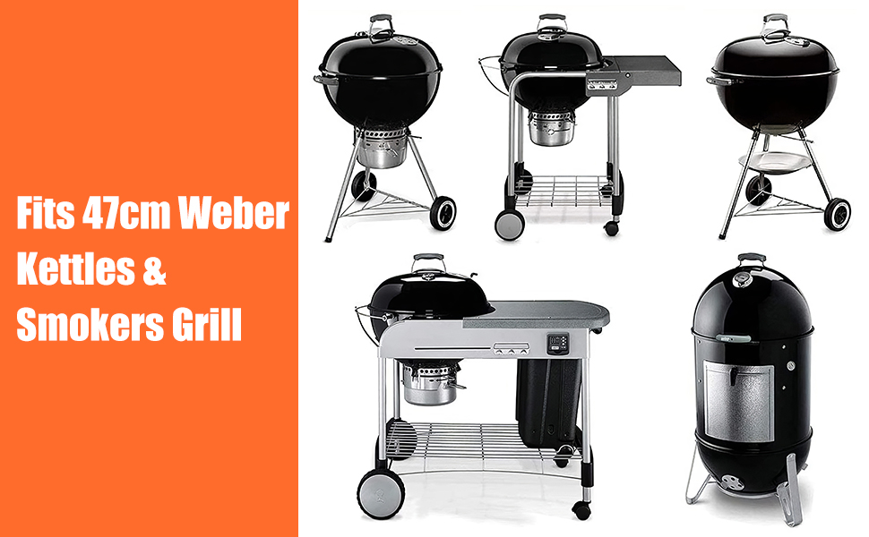 Решітка для гриля Weber діаметром 47 см Denmay (сумісна з Weber One-Touch, Bar-B-Kettle, Smokey Mountain Cooker)