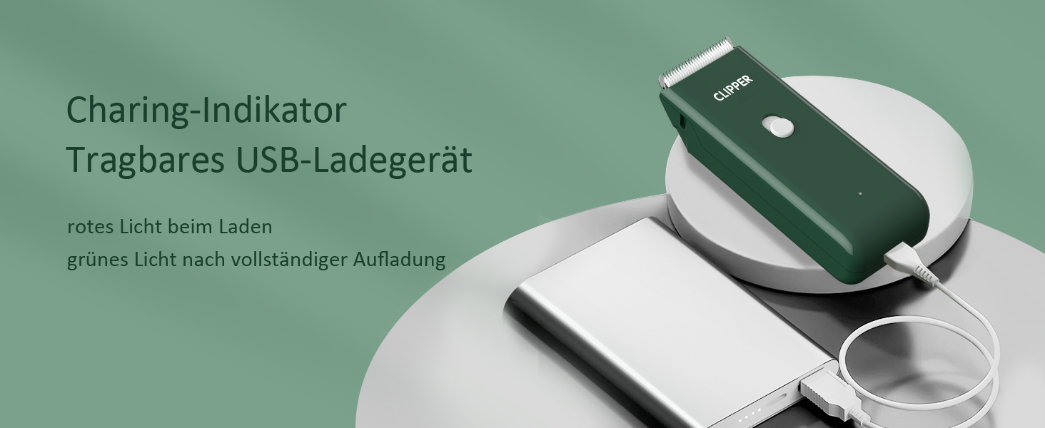 Машинка для стрижки собак та котів ENSSU, бездротова, акумуляторна, професійний набір для грумінгу, зелений