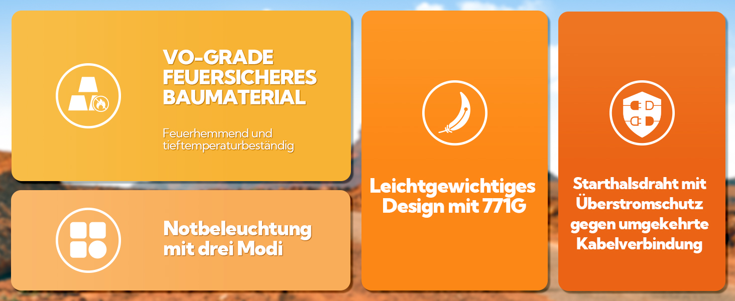 Powerbank Starthilfe JC8-12000mAh: Powerbank для авто з компресором, 12000mAh, LED-лампа, USB-C, ресeт-комплект