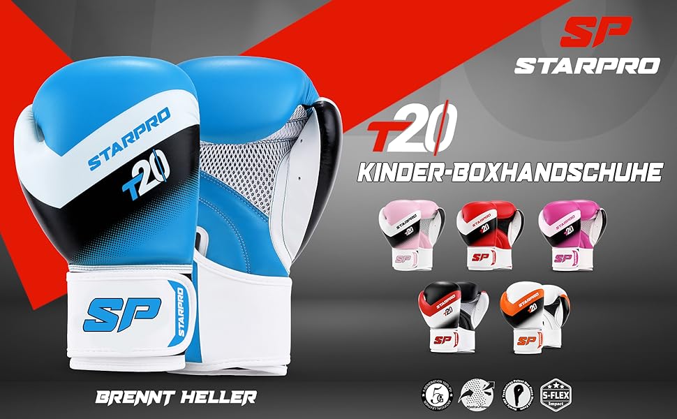 Starpro Kids Boxing Gloves - Small & Delicate Hands - Boxing Gloves for Children Ages 6-10 - Youth Boxing Set Light Blue 4oz