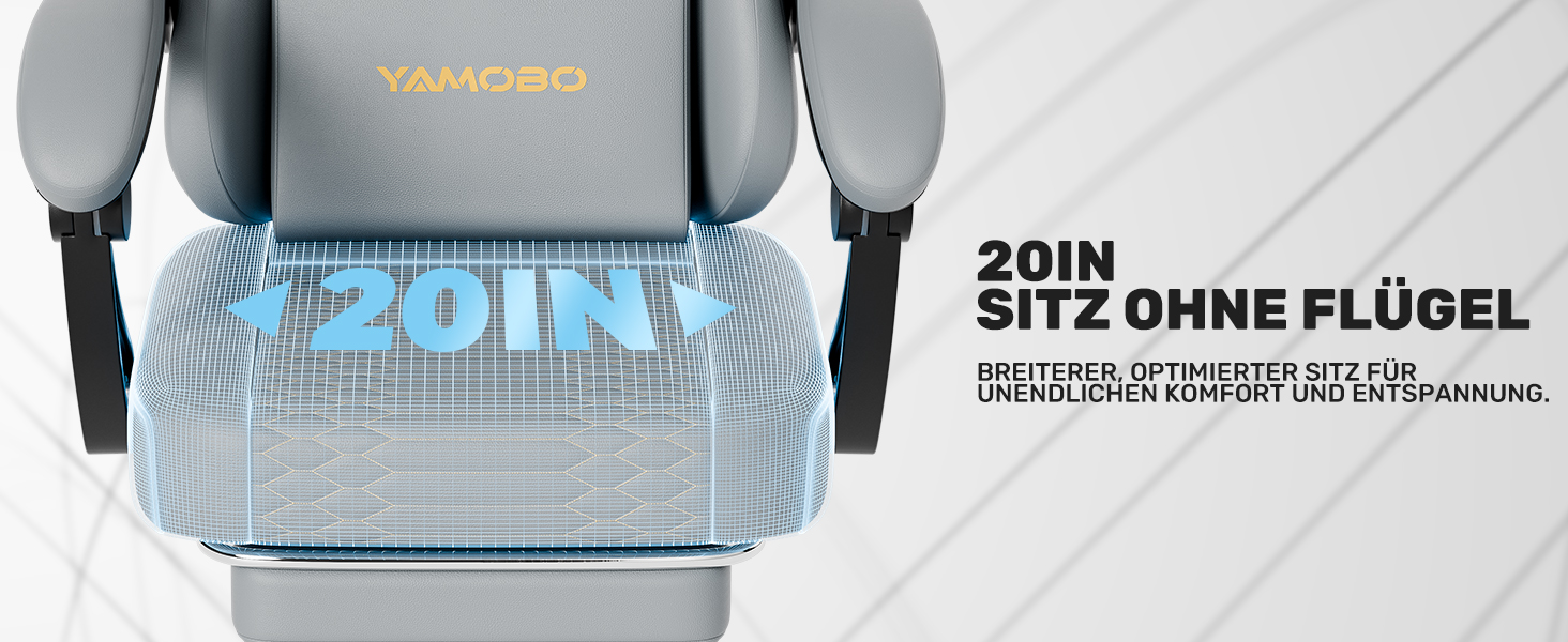 Геймерське крісло Ergonomisch з підлокітниками, підставкою для ніг, подушкою для попереку та голови, регульованою висотою, оббивка PU, сірий колір P-grey