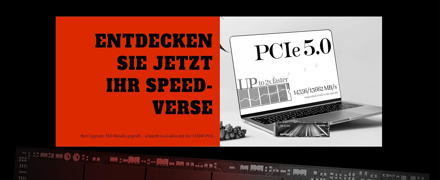SSD X15000 2TB NVMe PCIe 5.0 M.2 - Внутрішній SSD для ігор та ноутбуків