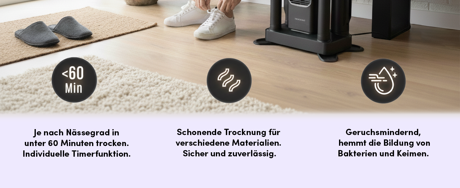 Сушарка для взуття 2 пари з таймером: для спортивного, туристичного, робочого та мото взуття - швидка, тиха та бережна