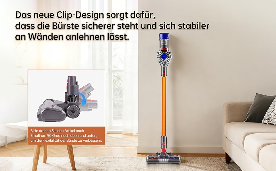 Насадка-щітка KENVOR для пилососа Dyson V7, V8, V10, V11, V15 з 5 LED підсвічуванням, сіра