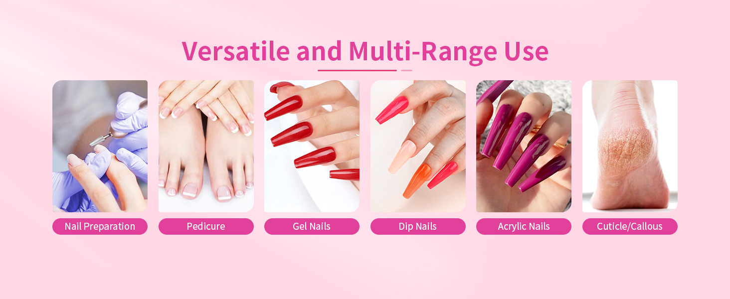 Електричний набір для манікюру та педикюру Saviland 7-в-1 - фрезер для нігтів, 20000 об/хв, для акрилу, гелю, Shellac