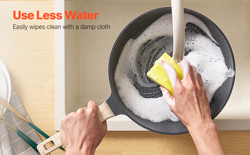 Набір посуду VEVOR індукційний 19 предметів з кришками, антипригарне покриття, для плити, кухні, кемпінгу - чорний