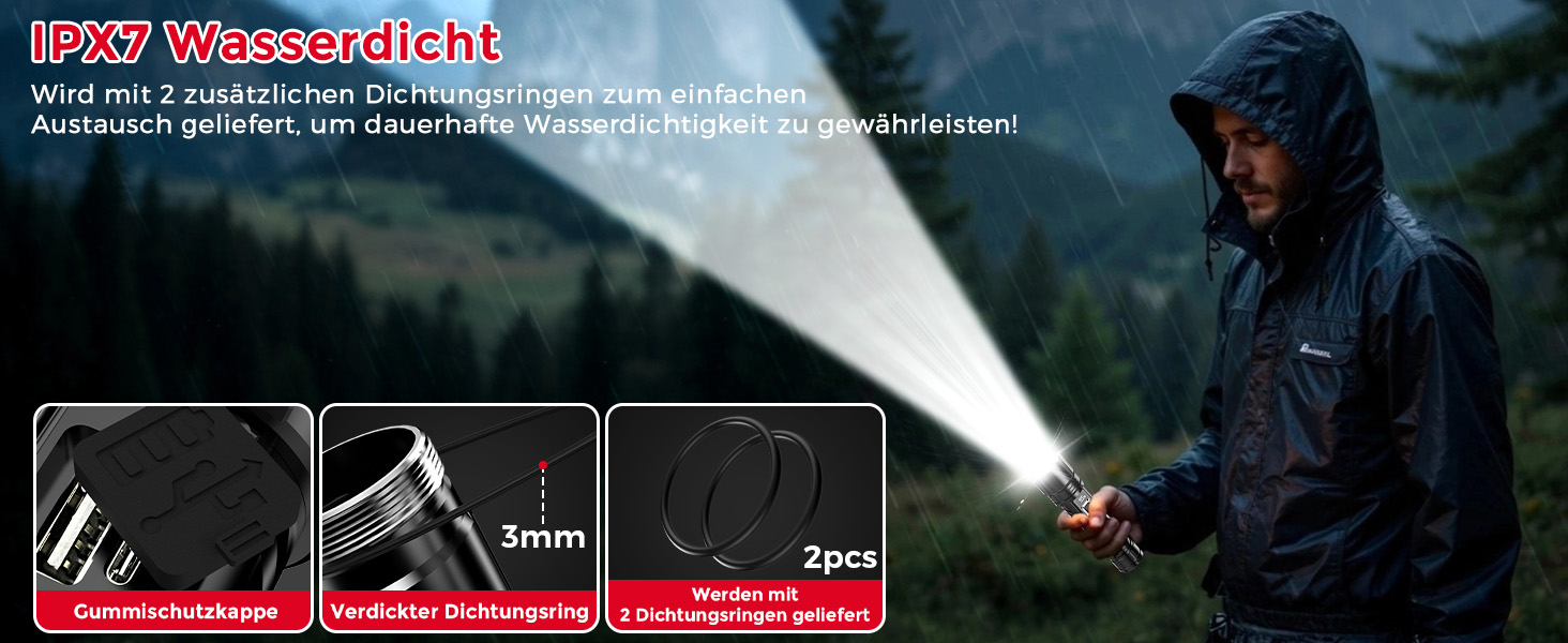 Тактична ліхтарик Shadowhawk 500000 Lumen: 10 Вт, дальність до 1000 м, 24 год роботи, LCD-дисплей, для кемпінгу та туризму