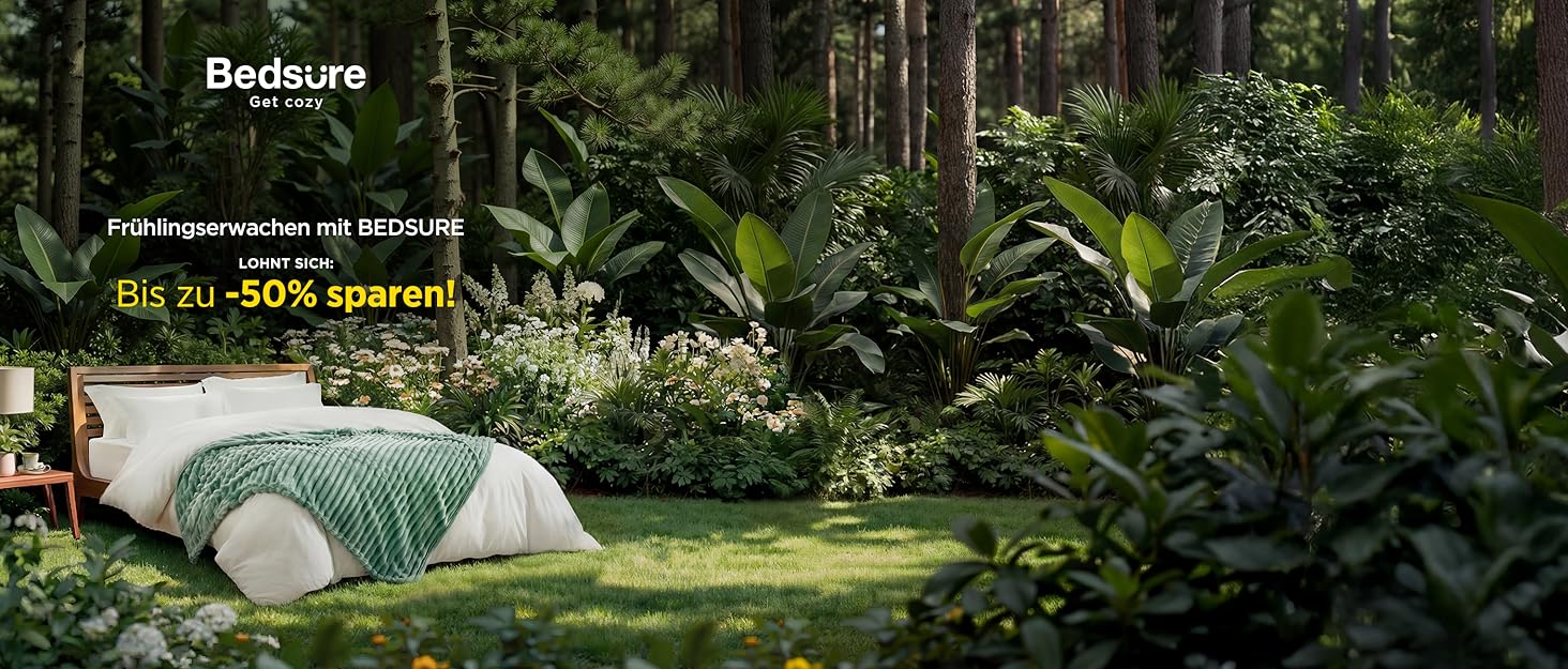 BEDSURE Комплект постільної білизни 200x200 3 шт. з двома наволочками 80x80 см, сірий малюнок гілок, для двоспального ліжка