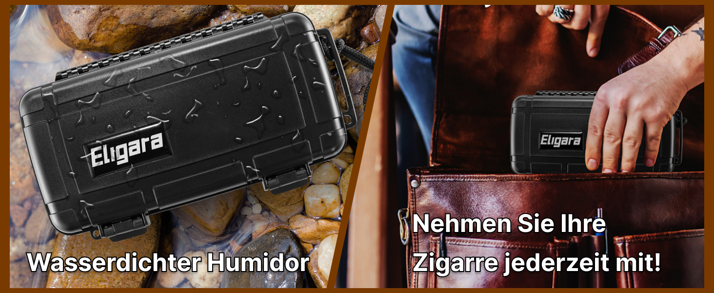 Зігеренний гумодор для подорожей - кейс з вологостійкою пластиною, водонепроникний, міцний, для 5 цигарок, портативна коробка, подарунок для чоловіків (Small)