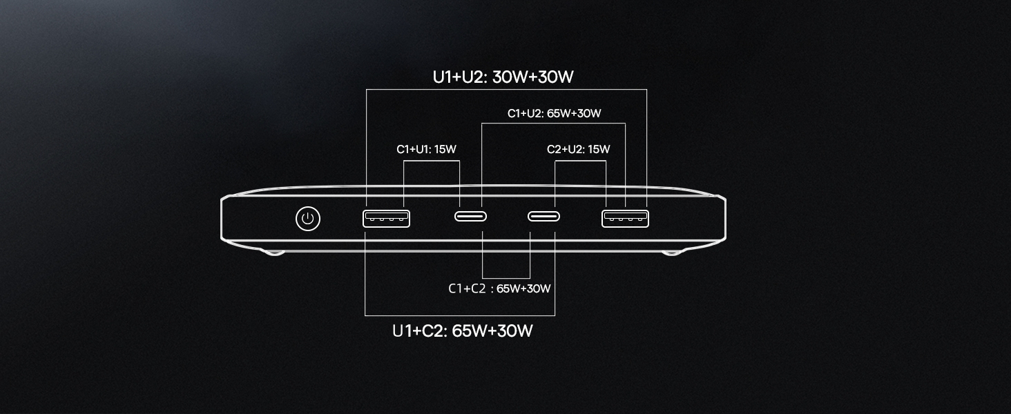 Power Bank Baseus 20000mAh 100W PD: Швидка зарядка для ноутбуків, MacBook, iPad, iPhone, Samsung та інших пристроїв (Чорний)
