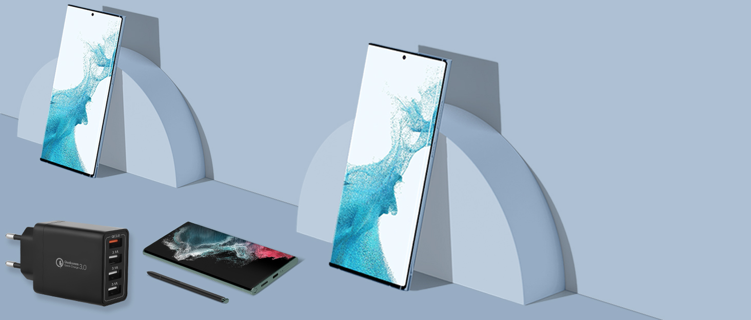 Подвійний зарядний пристрій USB-C 40W з 4 портами (USB-C та USB-A), PD 3.0, для iPhone, Samsung, iPad, Tablet, 2 шт., чорний