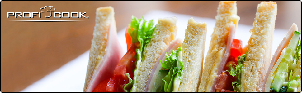 Тостер ProfiCook PC-TA 1250/1170 Inox: 2 слоти, нержавіюча сталь, 850 Вт, 7 рівнів підсмажування, знімний піднос для бургерів