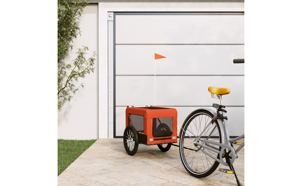 Фаркоп-причіп для велосипеда, переноска для собак, 120 x 54.5 x 53 см, сірий