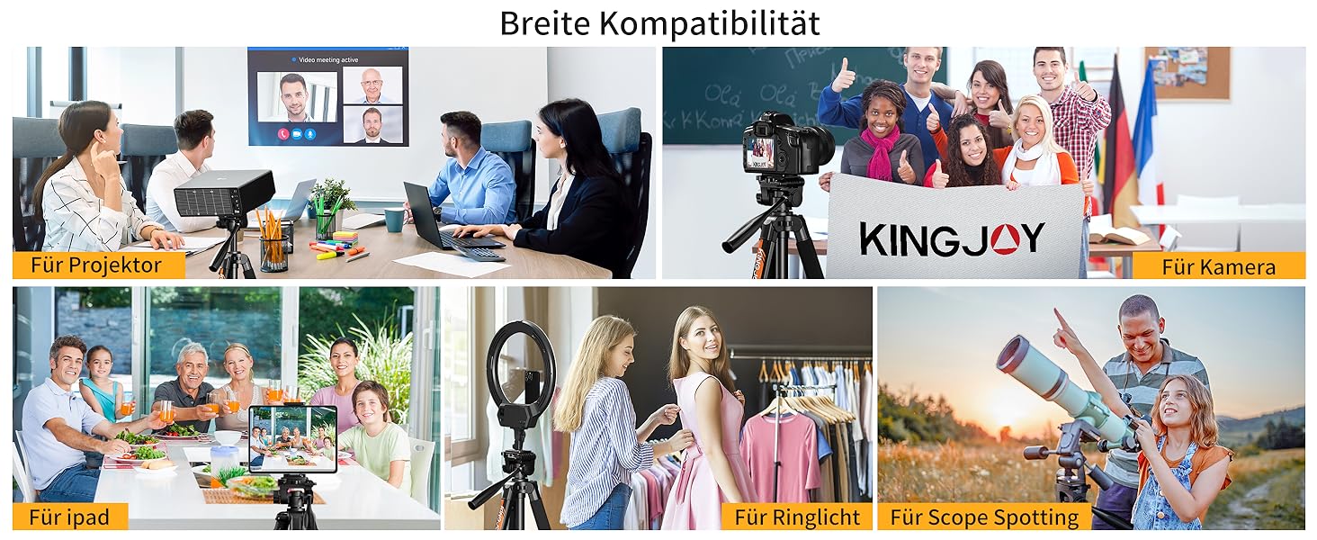 Штатив для камери та смартфона KINGJOY 185см, алюміній, Bluetooth пульт, вантажопідйомність 5кг