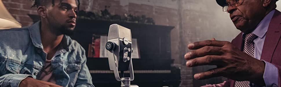 AKG Lyra USB-C Конденсаторний мікрофон для подкастів, відео, геймінгу та стрімінгу - Синій/Срібний