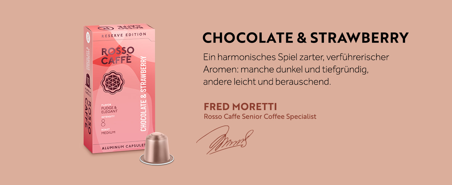 Капсули ROSSO CAFFÈ Nespresso Reserve Edition (80 шт.) - 8 сортів преміум еспресо, суміш, сумісні з Nespresso, Made in Italy