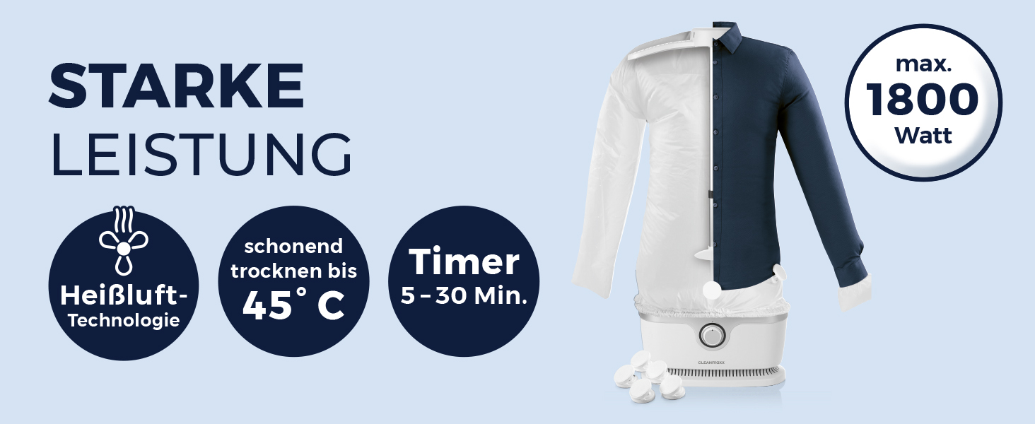 CLEANmaxx Автоматичний випрямляч сорочок | Замінює праску, відпарювач, steamer | Пристрій для випрямлення сорочок, блузок та штанів | Інноваційний та ефективний (з насадкою для штанів, рожевий)