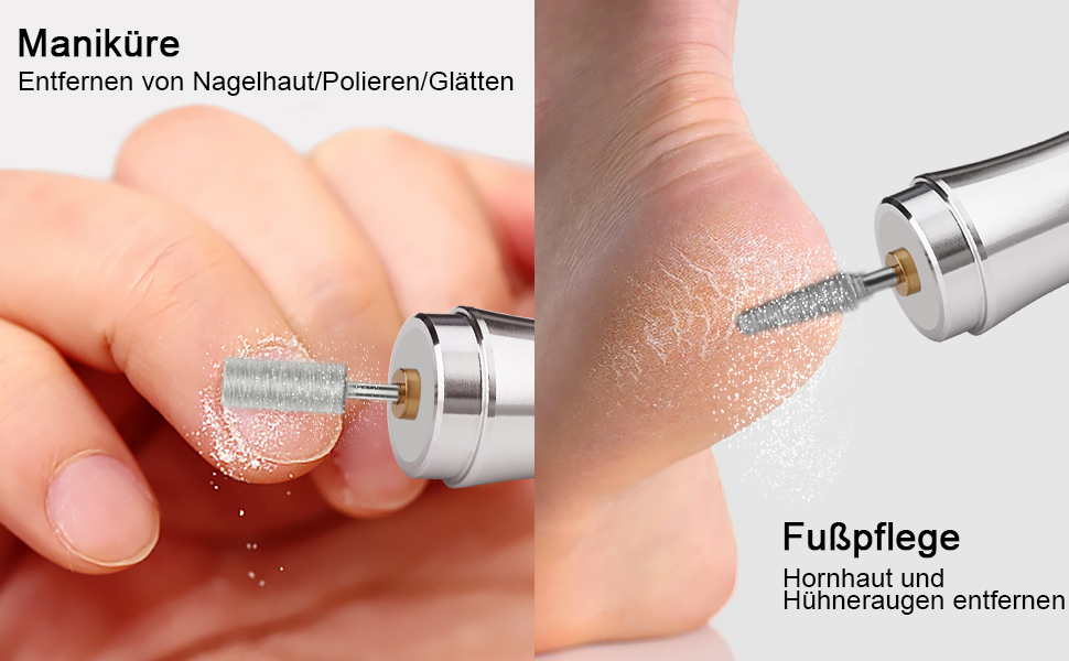 Електричний набір для манікюру та педикюру 13 в 1 Kabellos з підсвічуванням, 25000 об/хв, з пилозбірником, для дому, золото