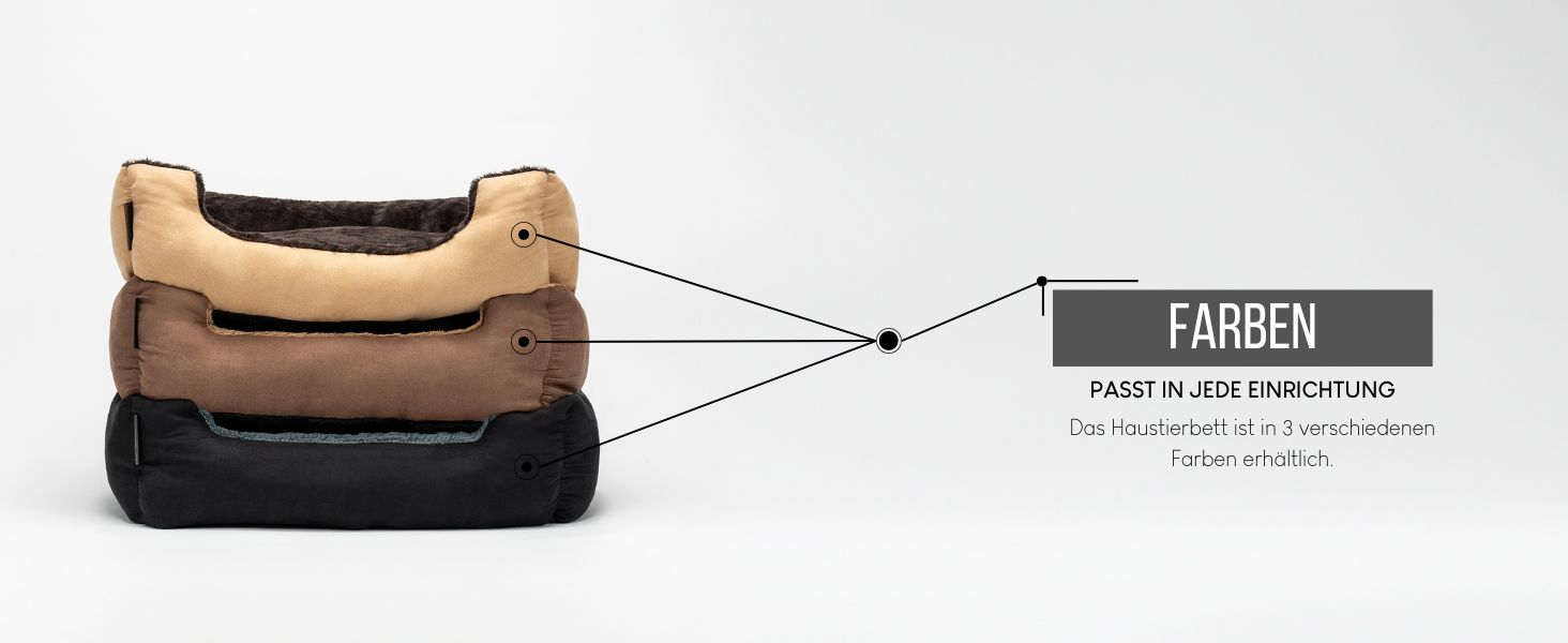 Килимок для собак Lionto з двостороннім подушкою та неслизьким дном, міцний лежак для домашніх тварин з глибоким входом для собак та котів будь-якого віку, 60x48 см, м'який лежак для собак, чорний/сірий, розмір 60 x 48 x 18 см