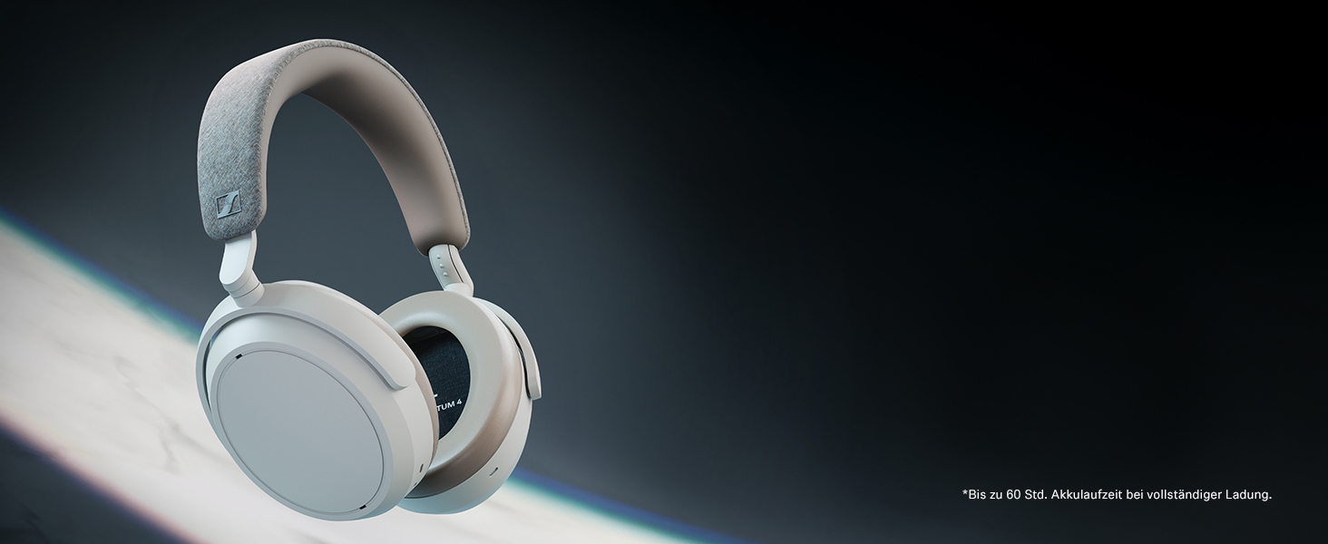 Навушники бездротові Sennheiser Momentum 4 Wireless White з шумозаглушенням Bluetooth, 60 год автономності, складані