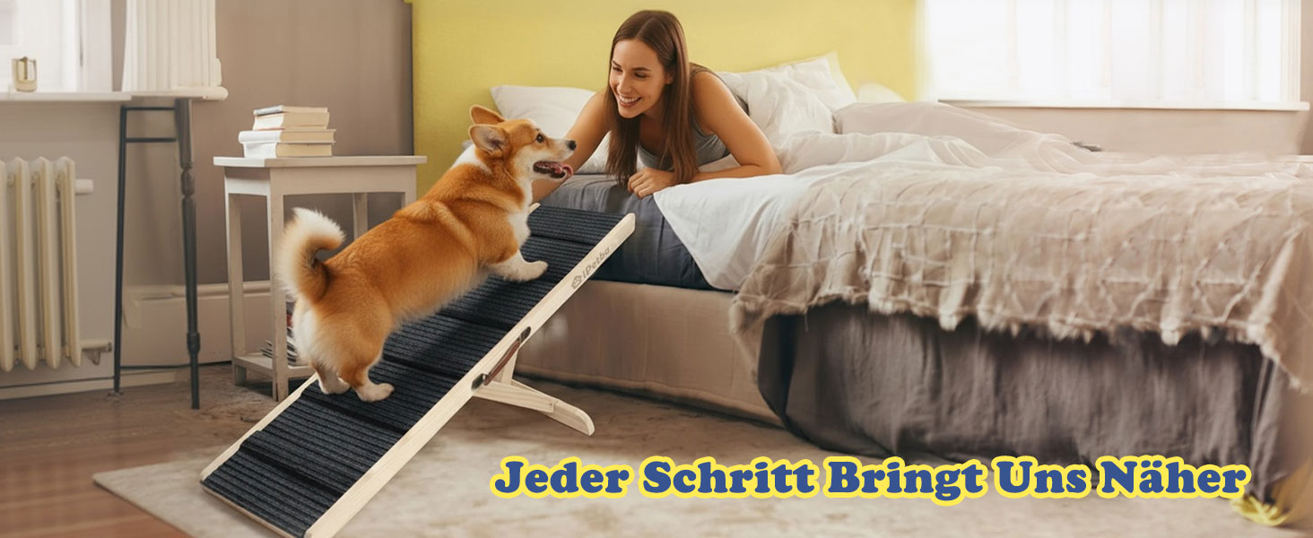 Сходинки для собак до ліжка та дивану – захист суглобів, антиковзаючі, складані, регульовані, портативні, для собак до 16 кг (до 30 кг)