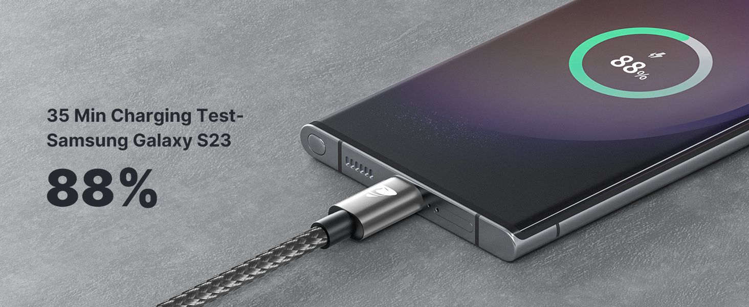 Кабель USB-C на USB-C [2 шт.] 100W, 2 метри, сірий. Підтримка PD, швидка зарядка. Сумісний з iPhone, Samsung, iPad, MacBook, Pixel, Switch