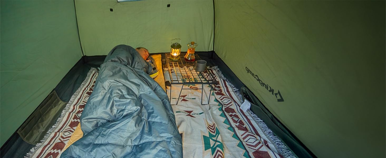 Намет KingCamp 2-3 особи, водонепроникний 3000мм, ультралегкий, зелений 210x180x130см для кемпінгу, туризму та відпочинку