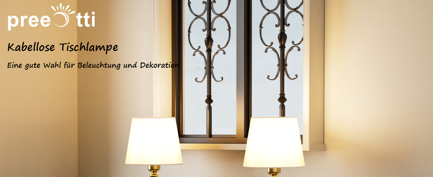 LED настільна лампа бездротова з торшером з льону, сенсорне керування, регулювання яскравості, USB-C, для спальні, вітальні, мідна, 40 см